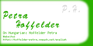 petra hoffelder business card